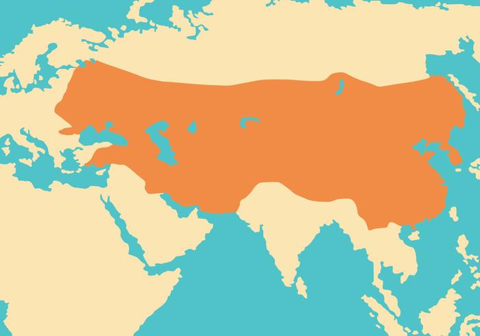 700x490 Mongol Empire Map Vector
