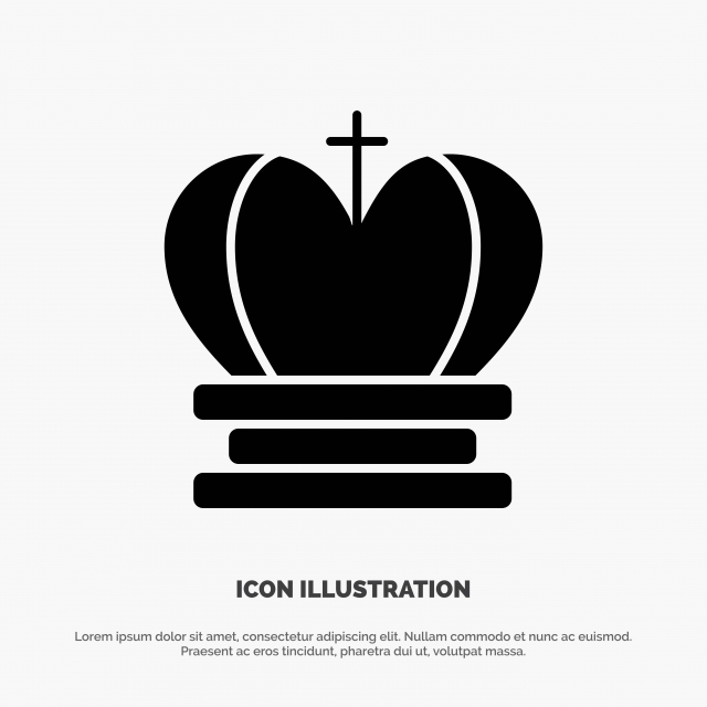 640x640 Crown,king,royal,empire Solid Glyph Icon Vector, Award, Badge