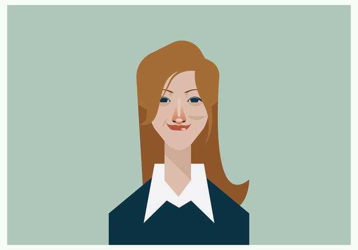 700x490 Headshot Of Smiling Beautiful Employee Vector