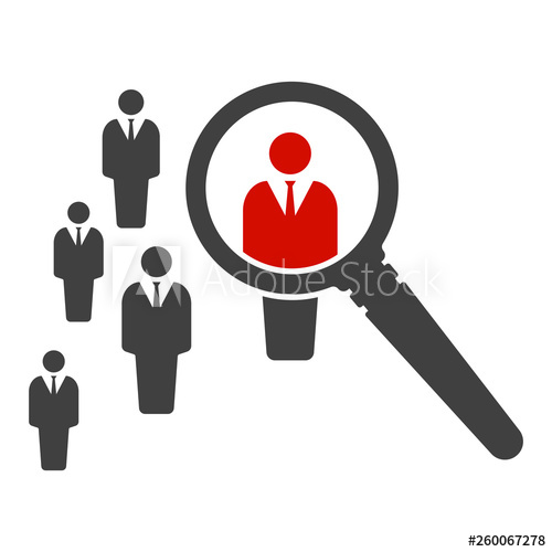 500x500 Search For A New Employee Vector Illustration On White Background