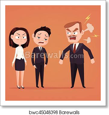 362x382 Angry Boss Character Yelling