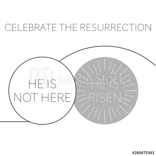 499x500 Happy Easter Greeting Card With Empty Tomb