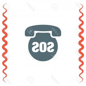 300x300 Photostock Vector Sos Phone Vector Icon Emergency Contact Sign Ems