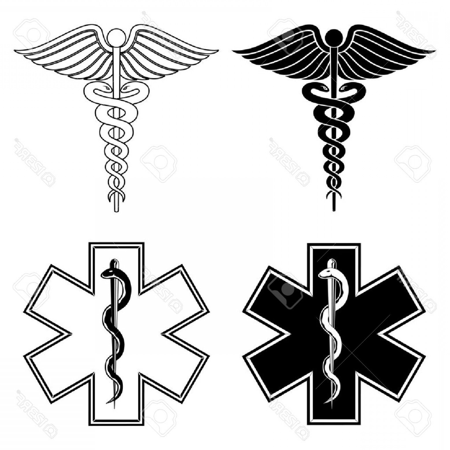1560x1560 Photocaduceus And Star Of Life Is An Illustration Of A Caduceus