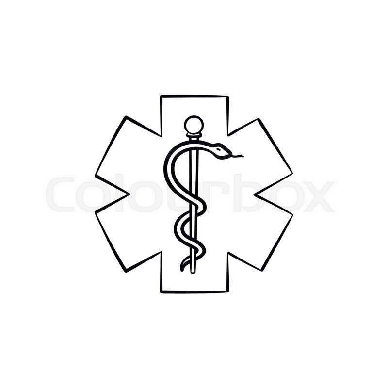800x800 The Star Of Life Hand Drawn Outline Stock Vector Colourbox