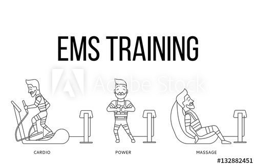 500x325 Ems Workout Stages Electric Muscular Stimulating Fitness Vector