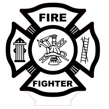 450x450 Fire Fighter Emblem Led Lamp Vector Svg's Firefighter