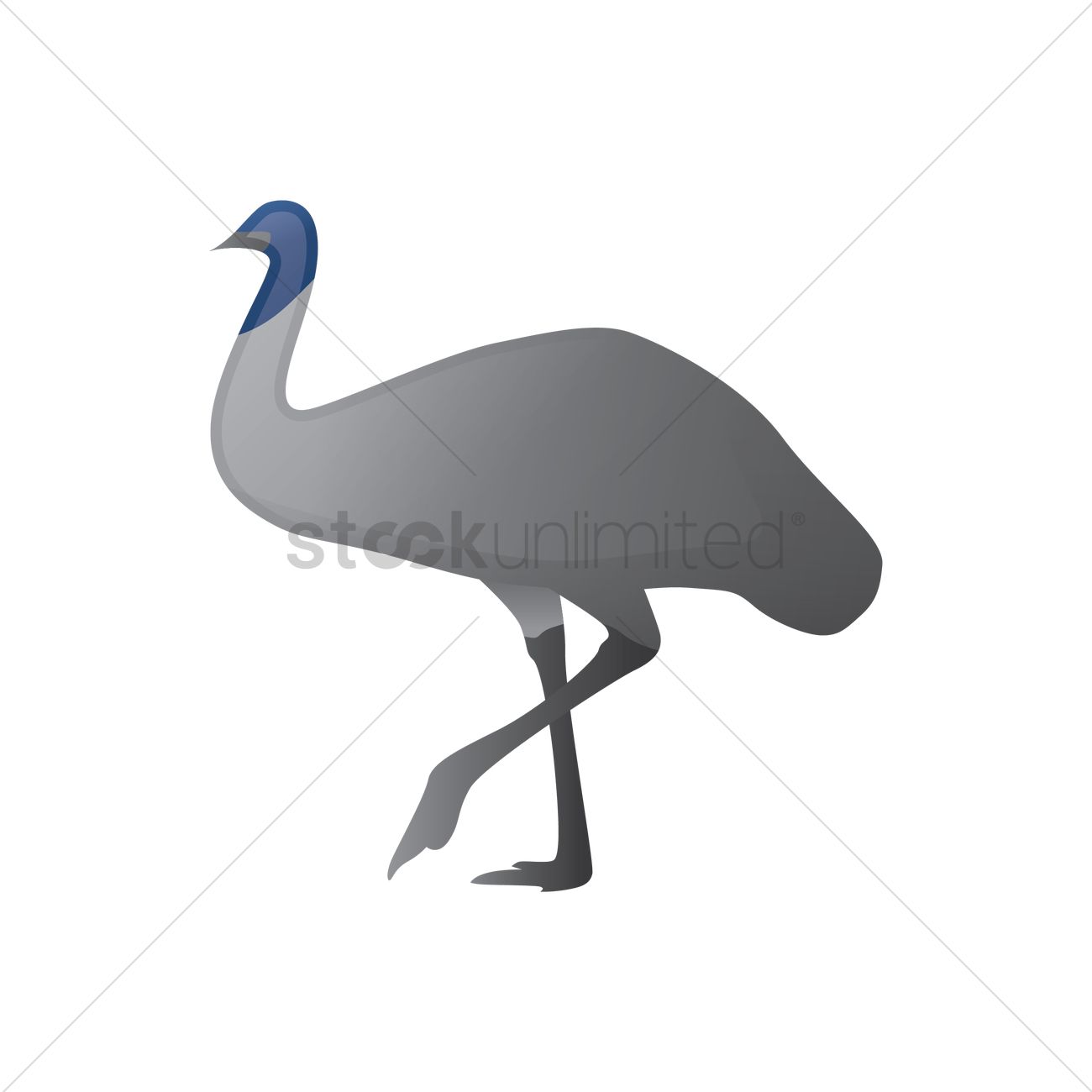 1300x1300 An Emu Vector Image