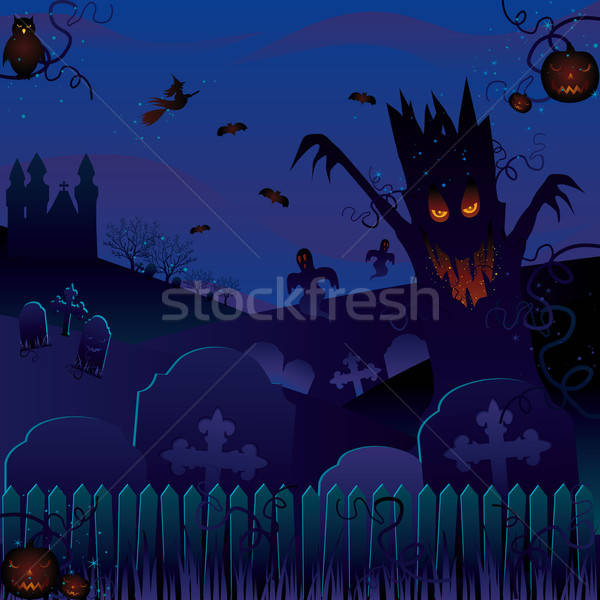 600x600 Enchanted Forest Vector Illustration Bibidesign