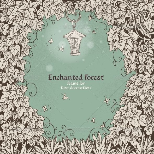 590x591 Frame For Text Decoration Enchanted Forest Dollar Forest