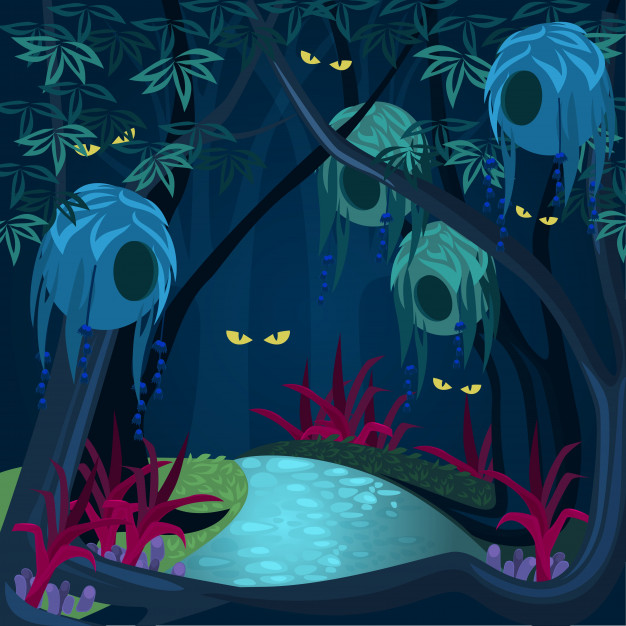 626x626 Mysterious Enchanted Forest Vector Premium Download