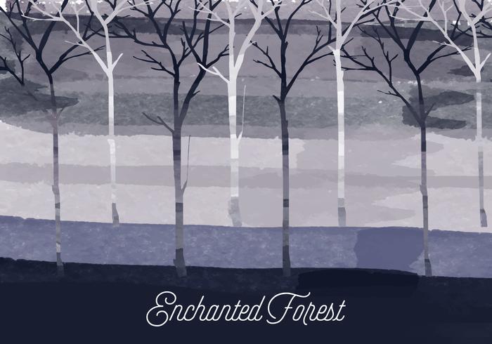 700x490 Vector Enchanted Forest Illustration