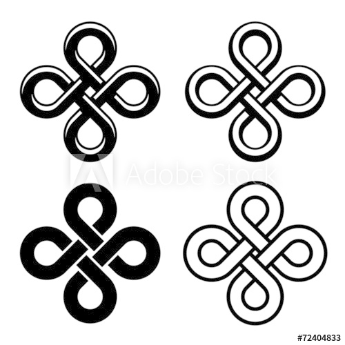 500x500 Vector Endless Celtic Black White Knots