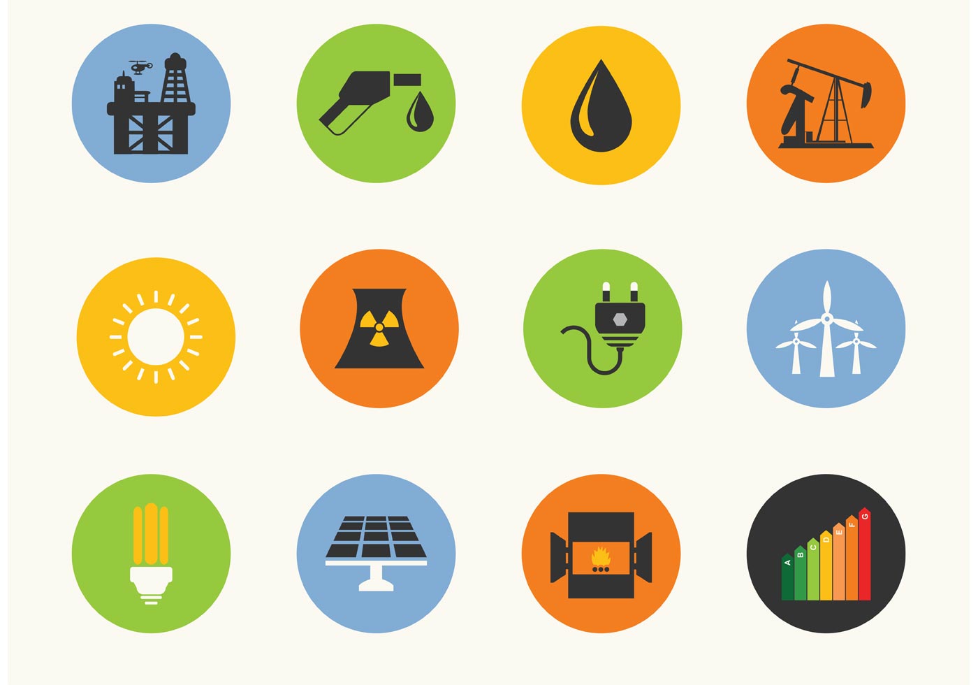 1400x980 Energy Vector Icons