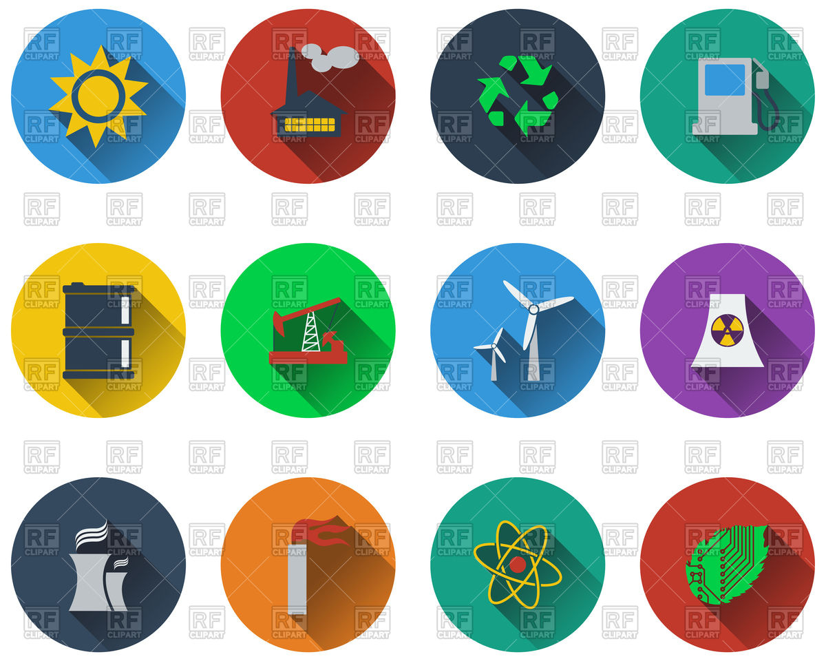 1200x960 Set Of Energy Icons In Flat Design Vector Image Of Icons