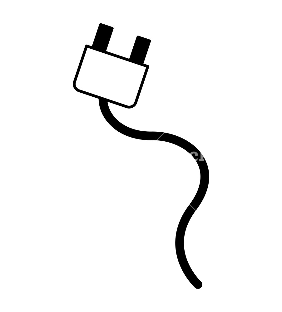 903x1000 Wire Cable Energy Plug Icon Vector Illustration Design Royalty