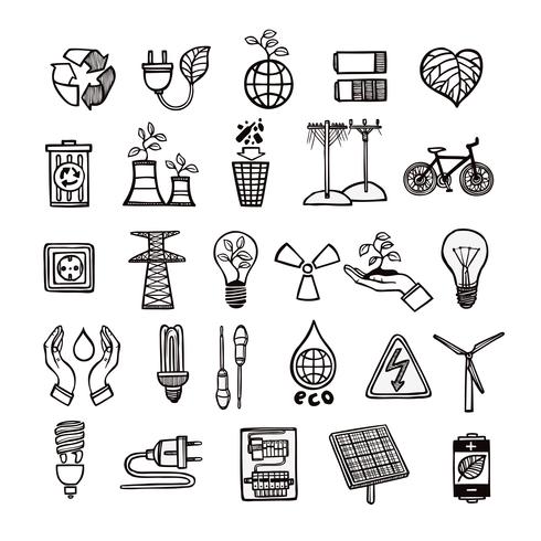 490x490 Ecology And Energy Icon Set