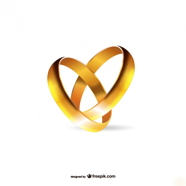626x626 Gold Engagement Rings Vector Free Download
