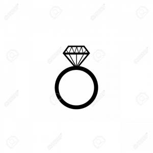 300x300 Photostock Vector Diamond Engagement Ring Vector Symbol Newwaysys