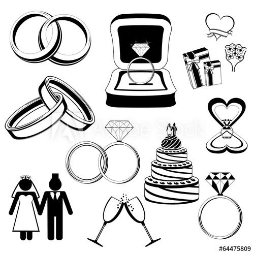 Weddingengagement Vector Icons 500x500 Weddingengagement Vector Icons