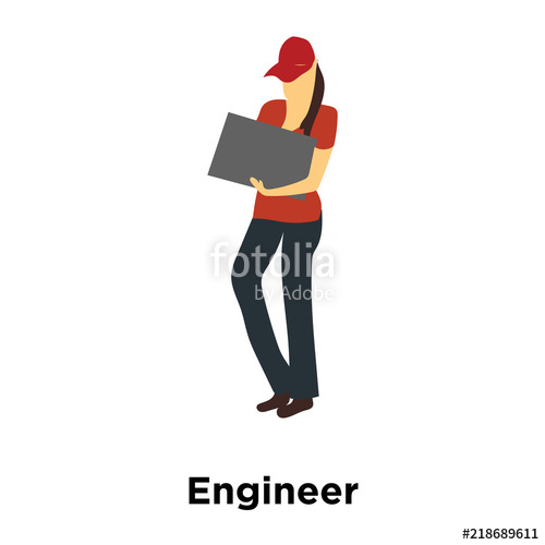 500x500 Engineer Icon Isolated On White Background Simple And Editable