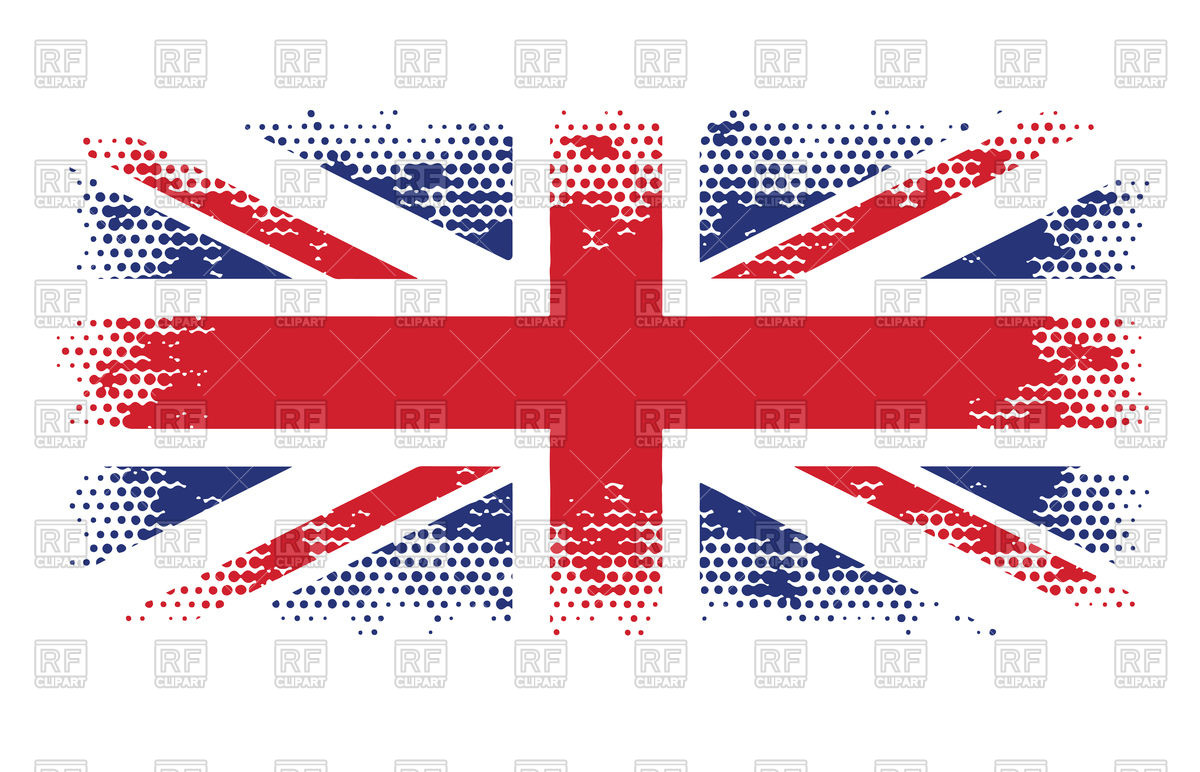 1200x772 Great Britain Flag Halftone Vector Image Of Signs, Symbols, Maps