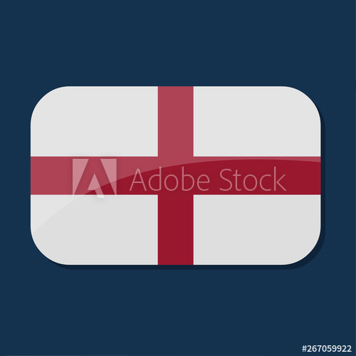 500x500 Square With England Flag Vector Symbol Illustration