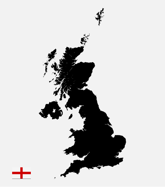 530x601 England Vector Map