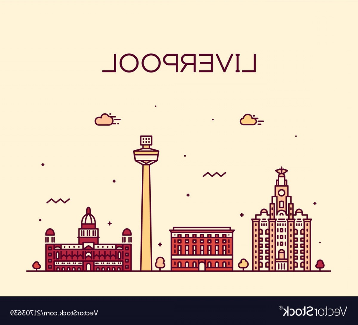 1200x1090 Liverpool City Skyline North West England Vector Soidergi