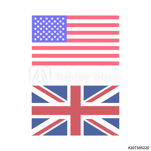 500x500 Flags Usa And England Vector