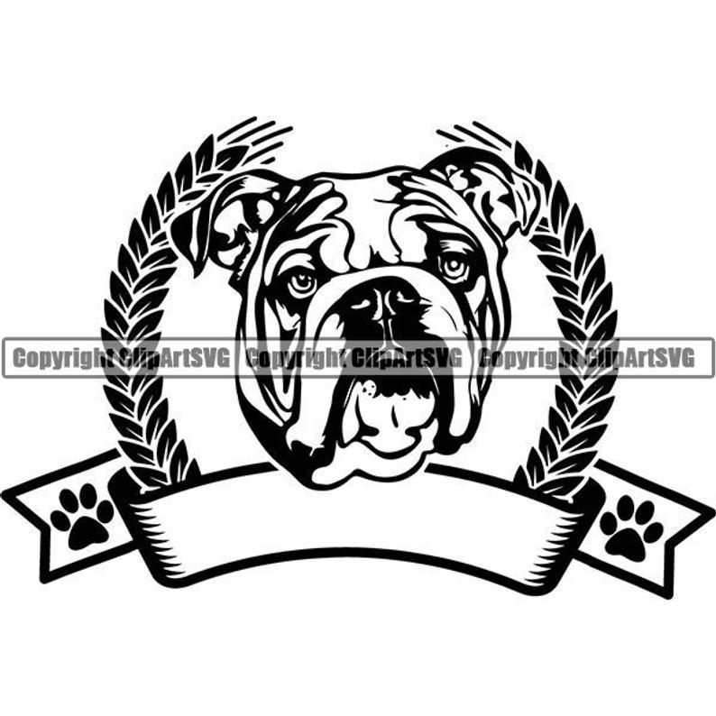 794x794 English Bulldog Happy Paws American Mascot Head Pedigree Etsy
