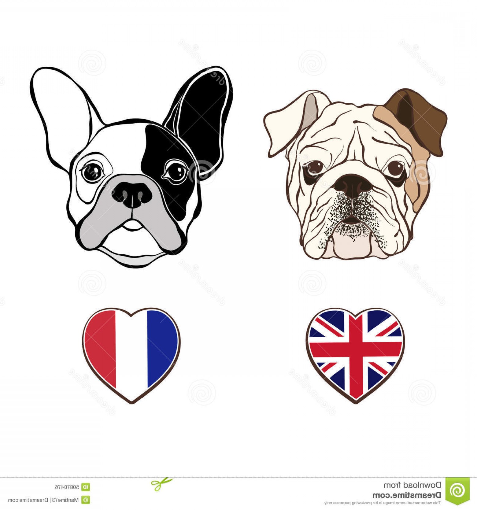 1560x1668 Stock Illustration English Bulldog Face French Bulldog Face Heart
