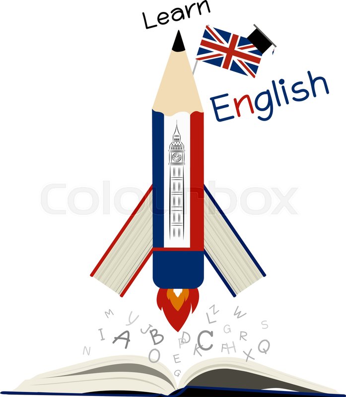 697x800 Learn English Education Design On Stock Vector Colourbox