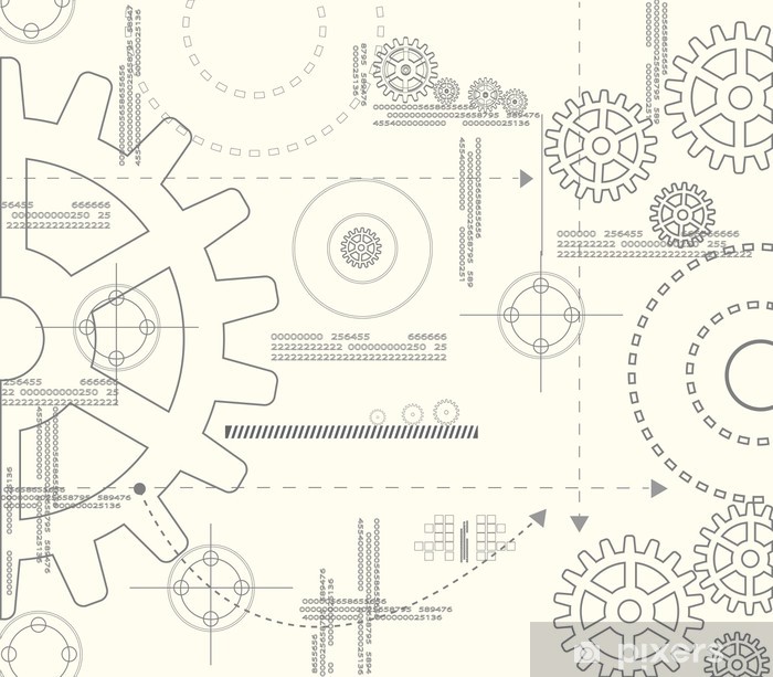 700x613 Vinilo Para Armario Abstract Fondo De Engranaje Vector