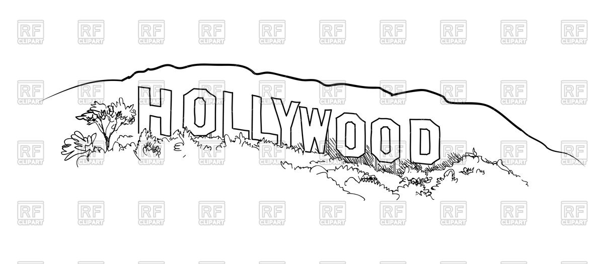 1200x525 Hollywood Sign Engraving Vector Image Of Fonts Type Terriana