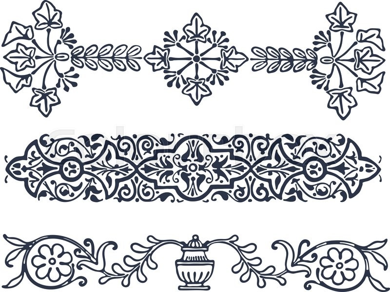 800x600 Vector Vintage Border Frame Filigree Stock Vector Colourbox