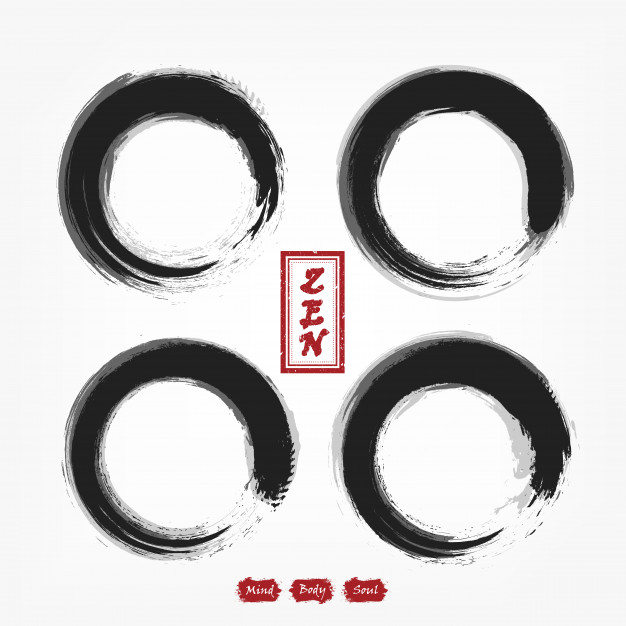 626x626 Enso Zen Circle Compilation Set Vector Premium Download