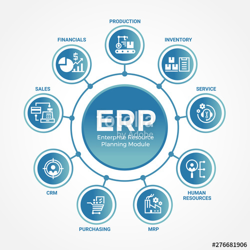 Erp Enterprise Resource Planning Modules With Circle Line Link 500x500 Erp Enterprise Resource Planning Modules With Circle Line Link