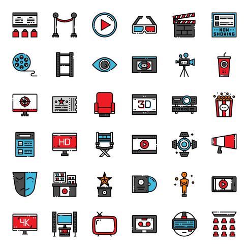 490x490 Movie Entertainment Icon Vector