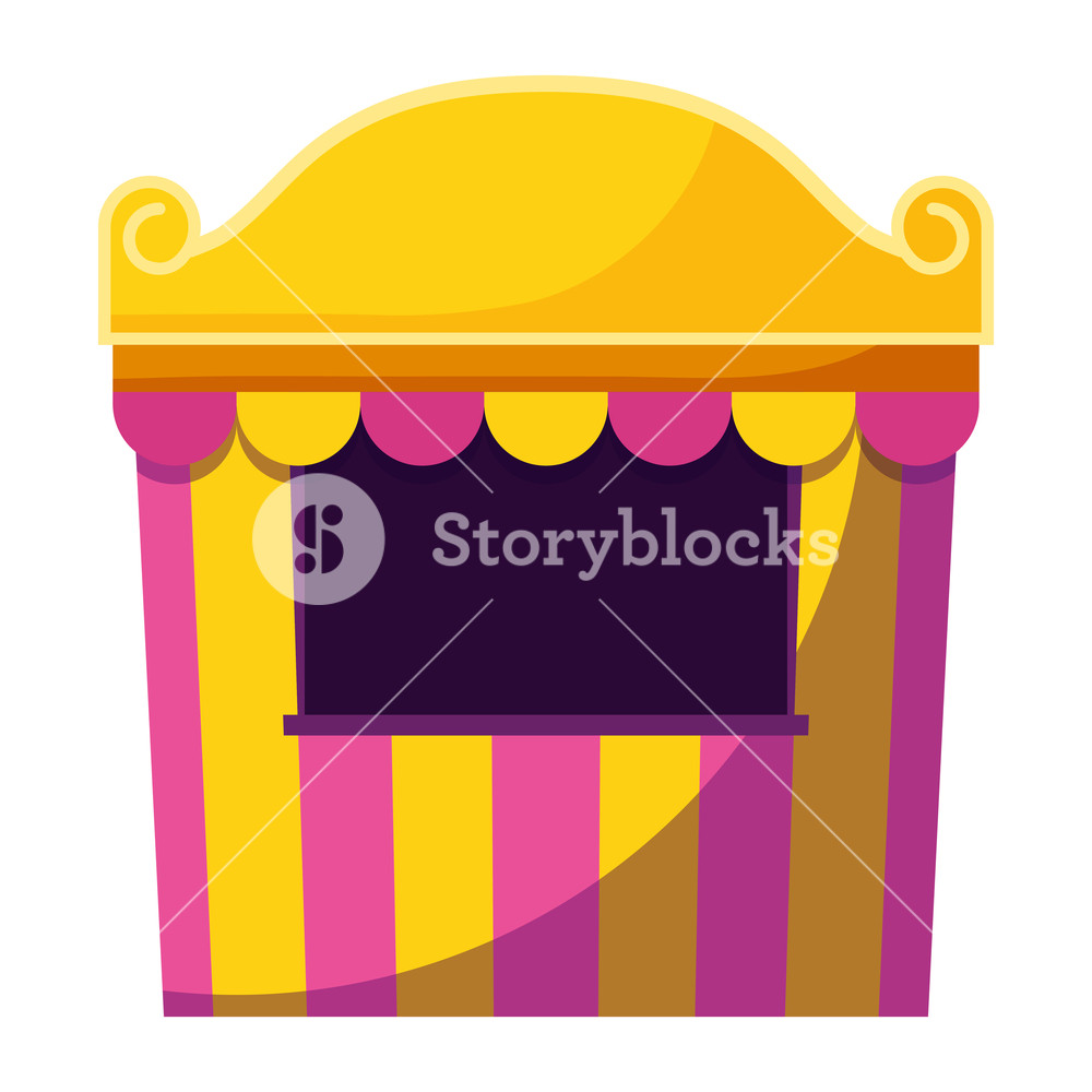1000x1000 Carnival Kiosk Entertainment Icon Vector Illustration Design