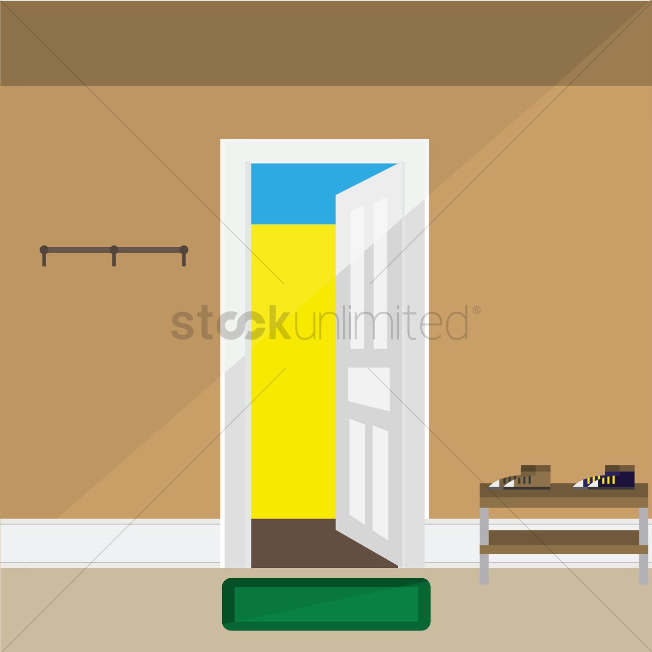 1300x1300 Home Entrance Vector Image