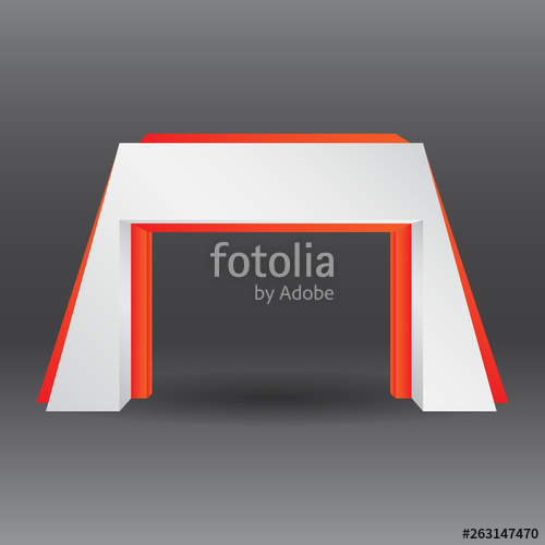 500x500 Exhibition Stand Gate Entrance Vector With For Mock Up Event