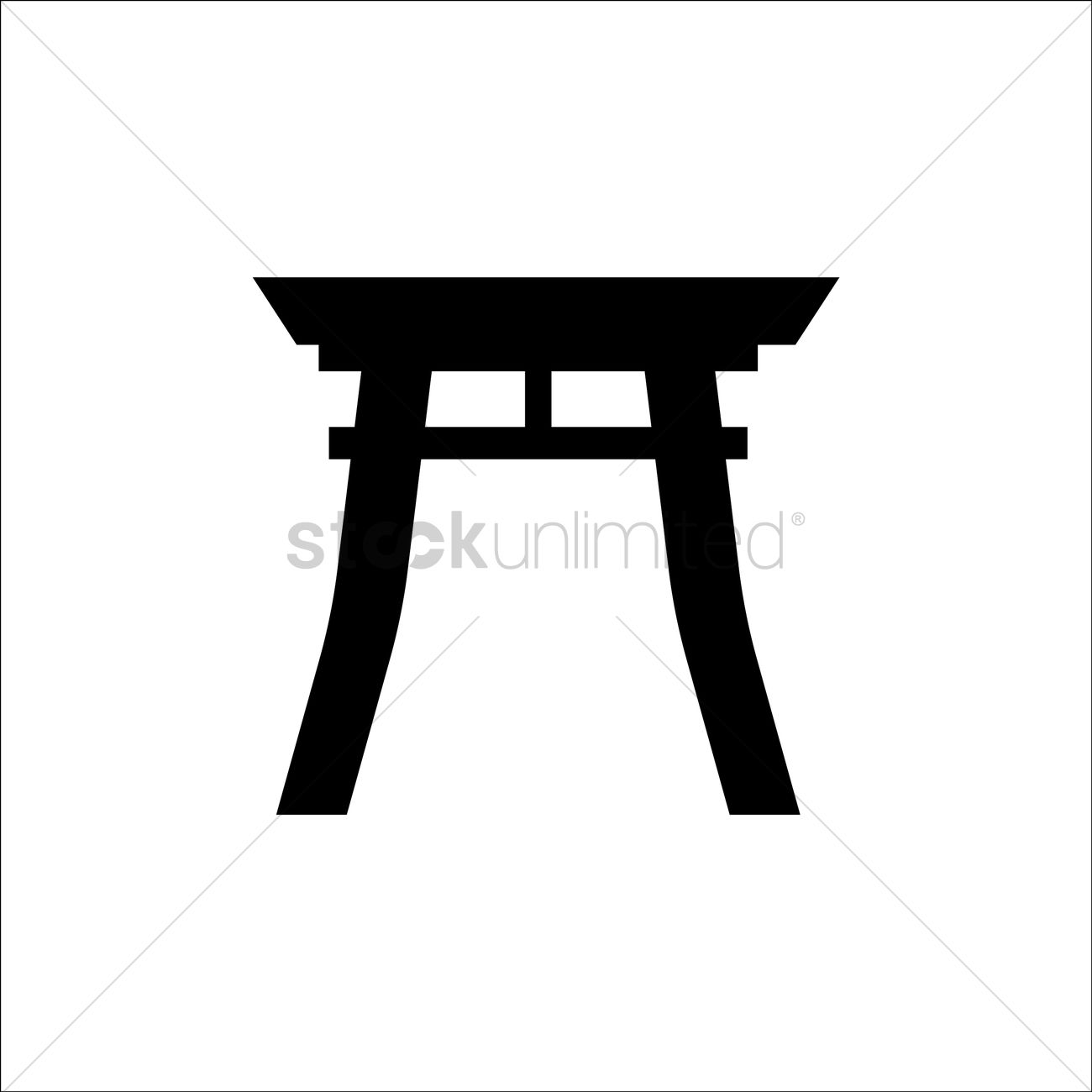 1300x1300 Chinese Entrance Gate Vector Image