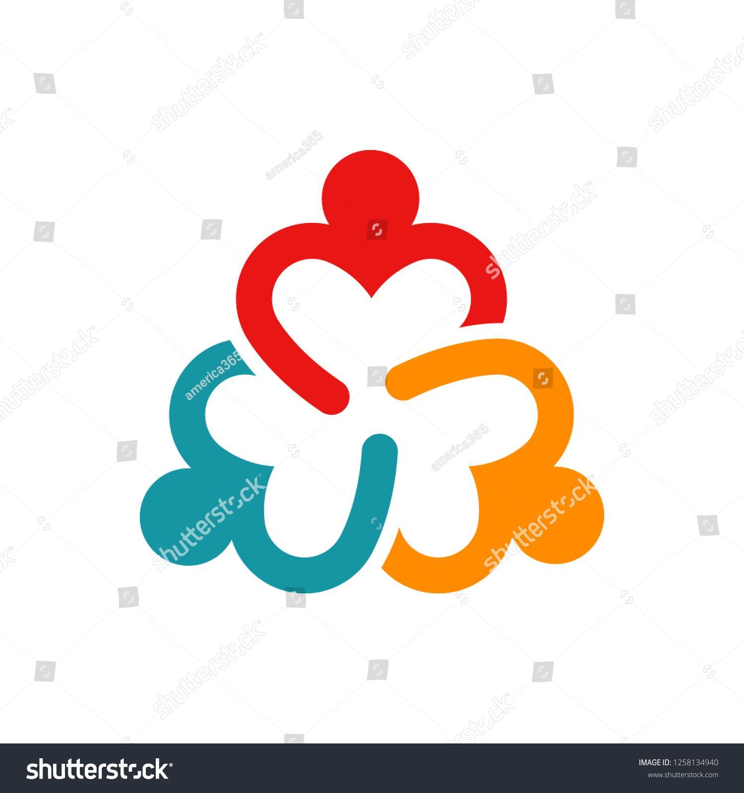 Heart Teamwork Consultants Vector Illustration 1500x1600 Heart Teamwork Consultants Vector Illustration