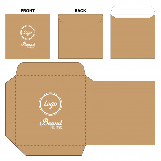 626x626 Envelope Die Cut Mock Up Template Vector Vector Premium Download