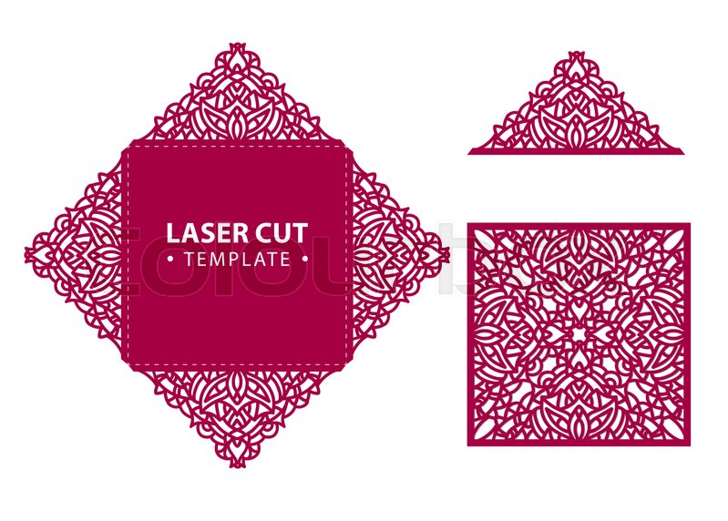 799x572 Laser Cut Vector Envelope Card Temlate Stock Vector Colourbox