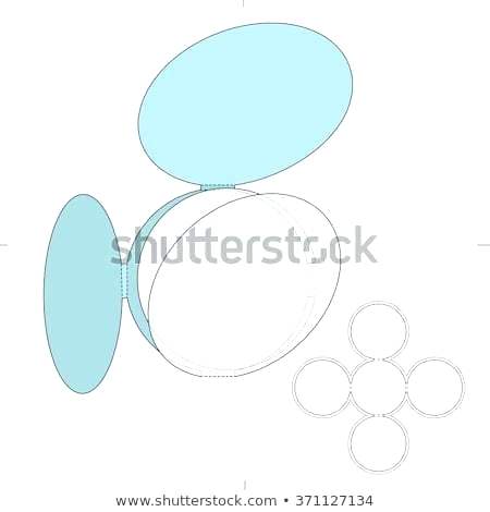 450x470 Round Custom Envelope Die Cut Template Stock Vector Royalty Free