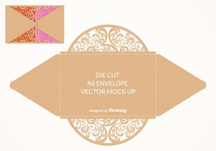 700x490 Vector Die Cut Envelope Mock Up