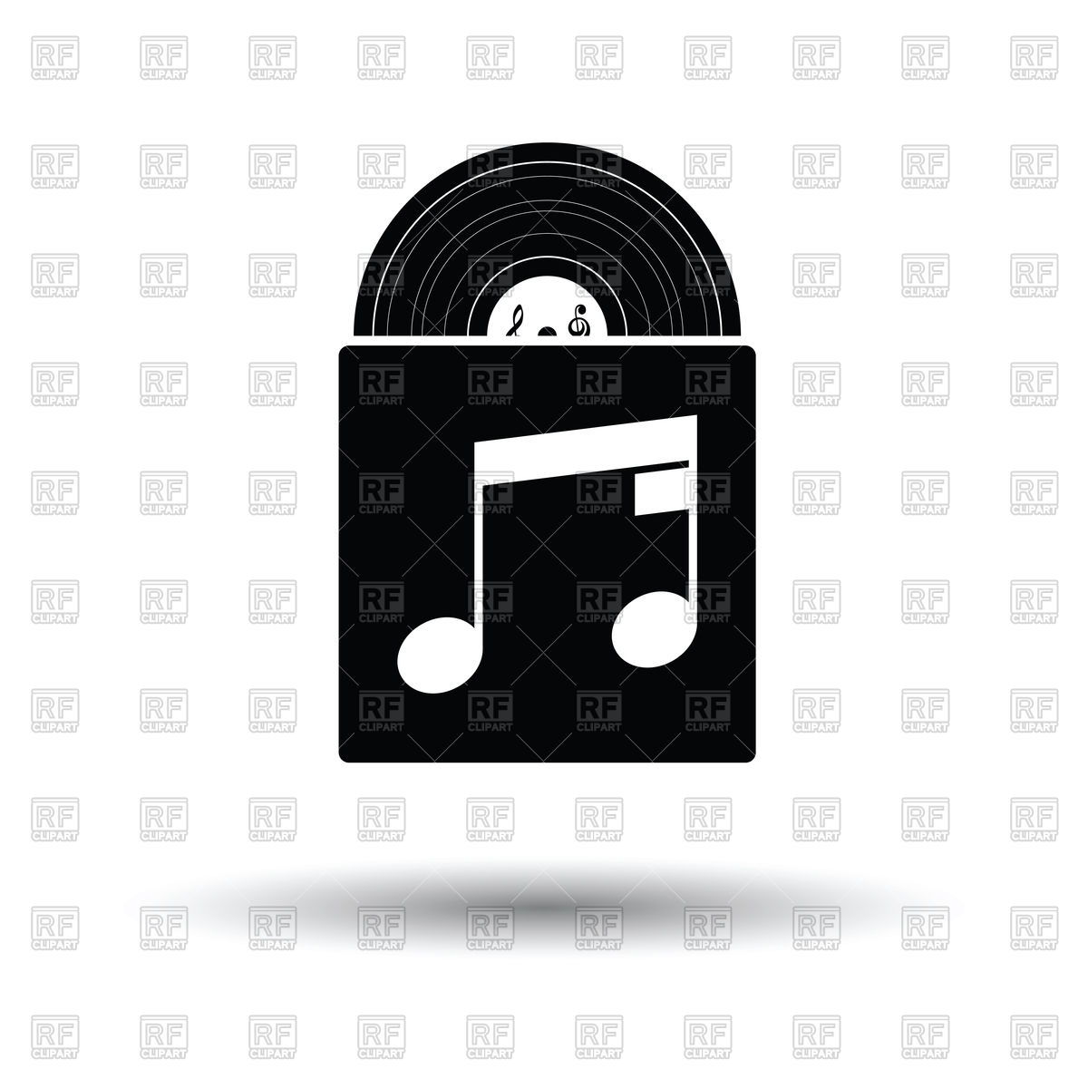 1200x1200 Vinyl Record In Envelope Icon Vector Image Of Signs, Symbols, Maps