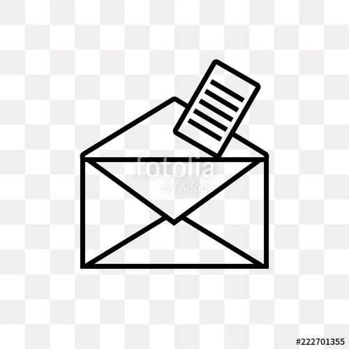 500x500 Open Envelope Icon On Transparent Background Modern Icons Vector